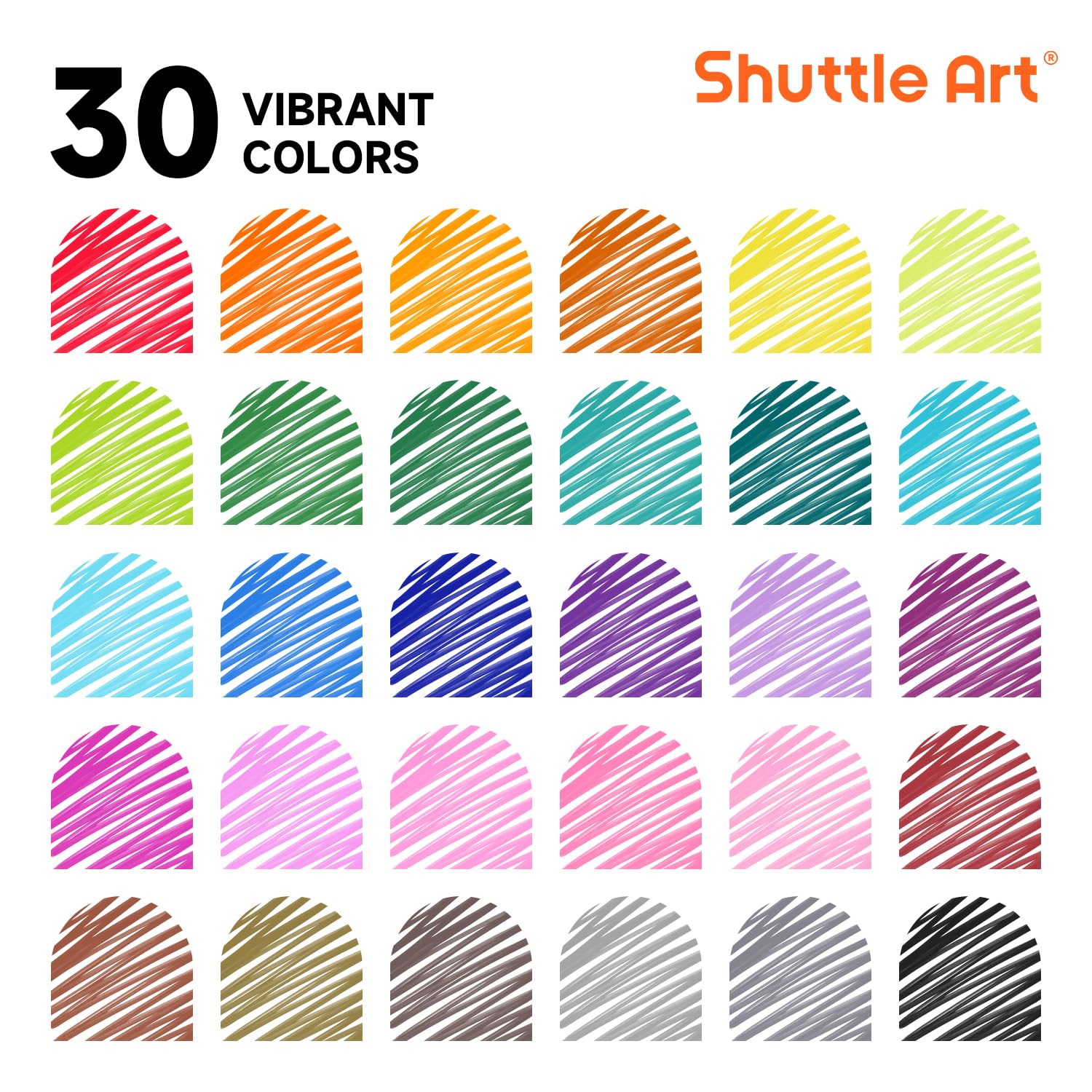 Amazon | Shuttle Art 油性ペン 30色セット 極細 0.5mm カラーペン